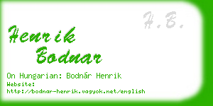 henrik bodnar business card